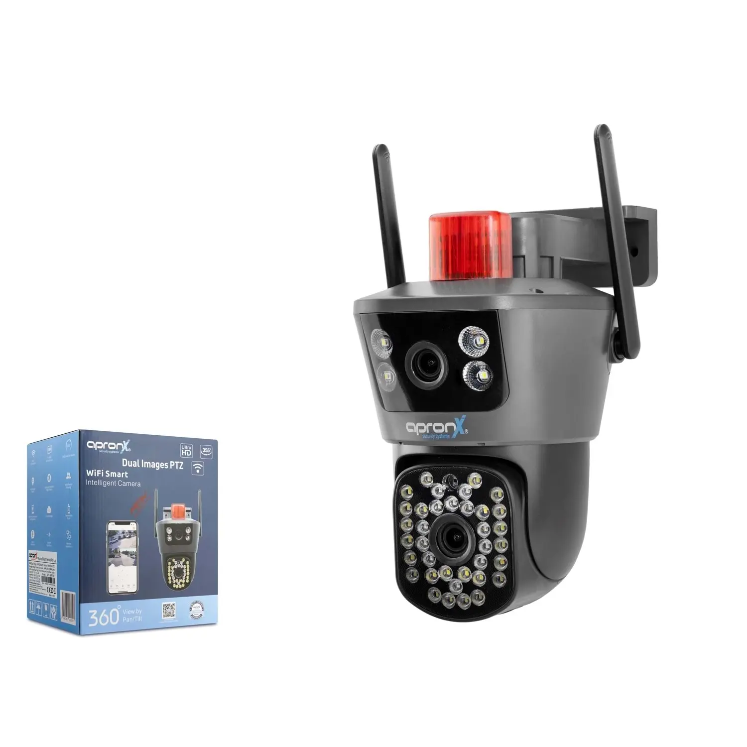 APRONX WP246 DUAL IMAGE WIFI KAMERA 2 x 4MP 2 x 3-6MM LENS SİYAH